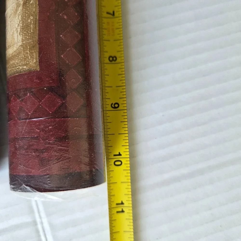 Tuscan Brick Red Rooster Hen Chicken Frame Beige Script Wallpaper Border Lot 3